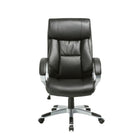 Fauteuil de bureau exécutif TygerClaw Premium à dossier haut-Bras en boucle recouvert d'argent avec coussinet souple