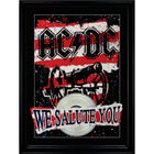 AC/DC We Salute You impression with Platinum LP - Impression encadree - 29" x 38"-Qualité supérieure - music memorabilia