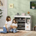 Qaba - Organisateur de rangement pour jouets avec 9 bacs amovibles - blanc-Étagères supplémentaires et armoire pour élargir les possibilités de rangement  
