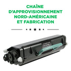 CIG - Cartouche de toner Lexmark E360 remise à neuf - rendement élevé - noir- Garantie de 2 ans avec garantie de performance à 100 %