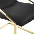 Modway - Pitch Performance Velvet Fauteuil à manger Ensemble de 2 - Or Noir-8
