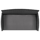 Manhattan Comfort - Ensemble de conversation moderne Imperia pour patio, 4 personnes, avec table basse - Noir et gris - Ensemble de 4-Structure en acier enveloppée de rotin en PVC parfaite pour l'extérieur