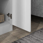 HOMCOM - Armoire de rangement avec étagères - blanc-Assemblage requis 