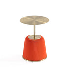 Manhattan Comfort - Ensemble de 3 tables : table basse et tables d’appoint Anderson modernes, revêtement similicuir orange-9
