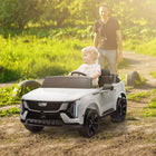 Qaba - Voiture RC à chevaucher 2 places 12V 10A sous licence Cadillac Escalade - blanc-Quatre roues à suspension à ressort assurent une conduite fluide sur différents terrains 