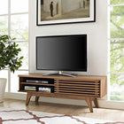 Modway - Render 48 po Meuble TV, Noyer-Porte coulissante à lattes