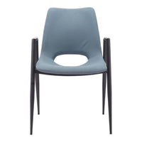 Zuo - Desi Chaise de salle à manger - Gris azur - Ensemble de 2-Confort moelleux et matériaux durables