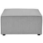 Modway - Saybrook Terrasse extérieure Rembourré Sofa-sectional ottoman in Gris-Cadre en métal en aluminium