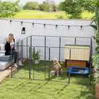 PawHut - Parc à chiens 16 panneaux avec sangle pour grands chiens - 47 po H-Convient aussi bien à l’intérieur qu’à l’extérieur