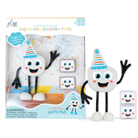 Glo Pals - Jouet sensoriel lumineux - Party Pal-Comprend 2 cubes lumineux fabriqués à partir de plastique 100 % recyclé