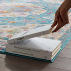 Modway - Success Médaillon vintage floral vieilli Anisah Tapis 4 pi l x 6 pi L - Bleu ivoire clair, jaune, orange-Polypropylène croisé 100% doux
