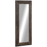 HOMCOM - Miroir sur pied ferme - 23,6 po l x 59,1 po H - marron-Non seulement décore votre pièce, mais illumine également l’espace et agrandit la pièce 