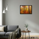 Golden Forest - Toile encadree - 31" x 22"-Prêt à accrocher - livré entièrement assemblé