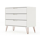 Manhattan Comfort - Rockefeller commode moderne du milieu du siècle 35,24" - blanc-44,5 cm L x 89,6 cm l x 76,6 cm H