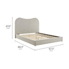 Modway - Seluna Boucle Lit plateforme Queen, Rock-10
