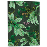 High Note - Agenda 2027 mensuel - 7-3/4 x 9-3/4 po - Greenery - Anglais-Couverture souple durable et résistante aux éraflures, avec des ornements en feuille métallique