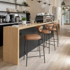 Zuo - Rorun Tabouret de bar - Brun - Ensemble de 2-Assemblage requis