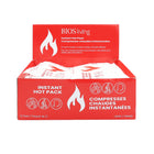 BIOS Living - Compresse chaude instantanée - Grand - 12 pacquet-Pour les muscles endoloris, les crampes musculaires et la raideur des articulations