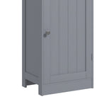 Kleankin - Armoire de rangement de salle de bain mince avec étagères réglables et tiroir - gris-Couleur : Gris 