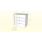 Nexera - Commode Axel 4 tiroirs, Blanc et noyer-9