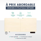 MotionGrey - Bureau debout électrique réglable Ergo2 avec réglages de mémoire - 55 po x 24 po, plateau brun clair, cadre blanc-8
