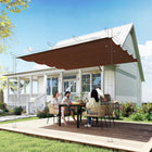 Outsunny - Toit de pergola rétractable UV30+ protégé 8 pi L x 9,4 pi l pour structure de pergola 7 pi L x 10 pi l, café-8 trous de drainage pour éviter l'accumulation d'eau