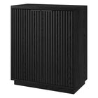 Hudson&Canal - Meuble d'appoint Mansfield de 71 cm de largeur, , grain noir-La capacité de poids supérieure est de 45 lb, l'étagère du milieu peut supporter 25 lb, tandis que l'étagère inférieure peut supporter 45 lb