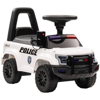Aosom - Voiture à glisser pour enfants avec rangement secret sous le siège - blanc-Construction pied-au-sol, excellente pour les jouets à glisser 