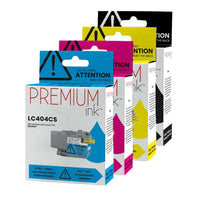 Premium Ink - Brother LC404 - Pack CMJN - Rendement Standard-Couleur: CMYK