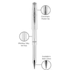 uni-ball – Stylo à impact gel Signo – 1,0 mm – blanc-Les stylos à encre gel offrent un intérêt artistique et des décorations faciles avec un flux d’encre épais et soyeux