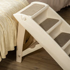 PawHut - Escalier pour chien pliable portable à 4 niveaux - beige-Couleur : Beige 
