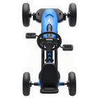 Qaba - Kart à pédales pour enfants avec roues EVA silencieuses - bleu-Matériau plastique lisse et sûr pour les enfants de 2 à 5 ans 