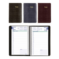 Blueline - 2027 Agenda quotidien avec reliure spirale et couverture souple à texture imitation lézard – 8 po x 5 po – Couleurs assorties – Bilingue-12 mois: janvier 2027 à décembre 2027