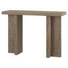 Hudson&Canal - Console Dimitra 42" L - Chêne gris vieilli-Le plateau de table a une capacité de poids de 50 lb
