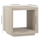 Hudson&Canal - Table d'appoint rectangulaire Evie  22" de largeur - Aulne blanc-9