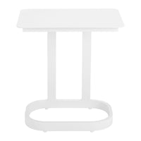 Zuo - Friss Table d’appoint - Blanc-Acier thermolaqué durable au fini moderne et raffiné