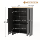 HOMCOM - Buffet moderne 23,6 po L avec rangement - noir-Utilisation polyvalente comme buffet ou meuble de salon 
