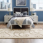 Modway - Jubilant Pousse à la Vigne Défilante Tapis de 5 pi l x 8 pi L - Crème et beige-Tissage shag de 1,18 pouce
