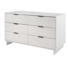 Manhattan Comfort - Granville commode moderne double large 55,04" - blanc-Recommandé pour un téléviseur jusqu'à 50 pouces
