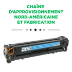 CIG - Cartouche de toner CB541A HP 125A remise à neuf - rendement standard - cyan- Garantie de 2 ans avec garantie de performance à 100 %