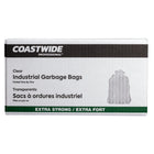 Coastwide Professional - Sacs à ordures - très résistants - 35 po l x 50 po L - transparents - Paquet de 100-Côtés à coutures et fond uniforme pour plus de solidité