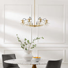 Modway - Hanna 8-Lumière Lustre - Or clair-Installation professionnelle requise