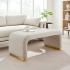 Modway - Koda Performance Velvet Ottoman de la cascade - Brass Almond-Tissu résistant aux taches