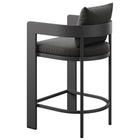 Modway - Tahoe Terrasse extérieure Aluminium pour patio Tabouret de comptoir - 36,5 po - Fusain-Goupilles de pied ajustables