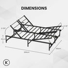 MotionGrey - Cadre de lit réglable King - Base de lit électrique avec télécommande filaire et réglage tête/pieds - King - Noir-5