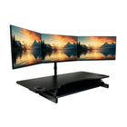 Rocelco - Support de bureau réglable de 45 po avec support triple pour écran et tapis anti-fatigue-ADR45 offre une hauteur réglable de 4,7" à 17,5"