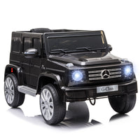 Aosom - Mercedes-benz g500 licensed 12v voiture électrique pour enfants - noir-Apparence réaliste de la voiture, klaxon, musique, phares lumineux, design profilé et 2 portes ouvrables 