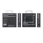 Basic Tech Écouteurs intra-auriculaires avec fil avec contrôle du volume et microphone intégré - Charbon-Microphone intégré