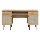 Modway - Chaucer Bureau - Chêne-Pieds ajustables
