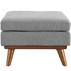 Modway - Engage Tissu rembourré Ottoman - Gris d’attente-Rembourrage en tissu polyester